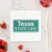 Texas Staat Line Road-Zeichen Serviette (Beispiel)