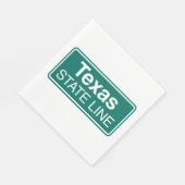 Texas Staat Line Road-Zeichen Serviette (Ecke)