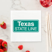 Texas Staat Line Road-Zeichen Serviette