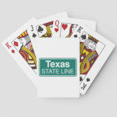 Texas Staat Line Road-Zeichen Spielkarten (Rückseite)