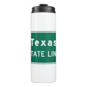 Texas Staat Line Road-Zeichen Thermosbecher (Vorderseite)