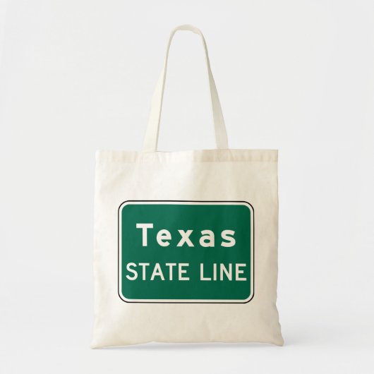 Texas Staat Line Road-Zeichen Tragetasche (Vorne)