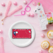 Texas Staat Lizenzplatte mit Beschädigung Pappteller (Party)