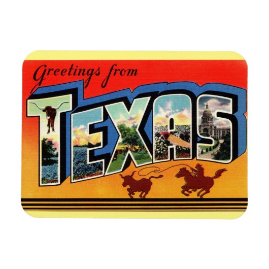 Texas Staat Magnet (Horizontal)