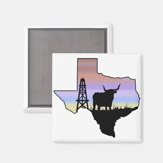 Texas Staat Magnet (Vorderseite/Rückseite)