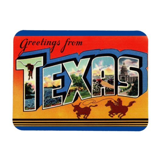 Texas Staat Magnet (Horizontal)