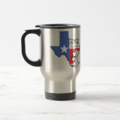 Texas Staat Map mit Star, Boots, Hat Aluminium Tas Reisebecher (Links)