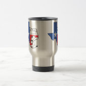 Texas Staat Map mit Star, Boots, Hat Aluminium Tas Reisebecher (Mittel)
