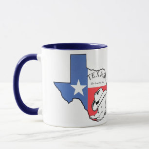 Texas Staat Map mit Star, Boots, Hat Keramik Tasse