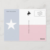 Texas Staat Map Postkarte (Rückseite)