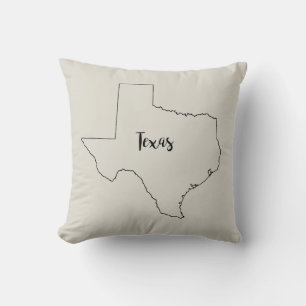 Texas Staat Map Throw Kissen