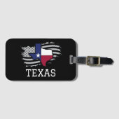 Texas Staat Map USA Patriotic Texan Gepäckanhänger (Vorderseite (Horizontal))