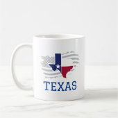 Texas Staat Map USA Patriotic Texan Kaffeetasse (Links)