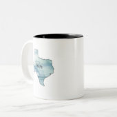Texas Staat Map Watercolor Zweifarbige Tasse (Vorderseite Links)