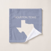Texas Staat Map Wohngestaltung Badhandtuch Set (Waschlappen)
