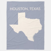 Texas Staat Map Wohngestaltung Fleecedecke (Vorderseite)