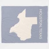 Texas Staat Map Wohngestaltung Fleecedecke (Vorderseite (Horizontal))