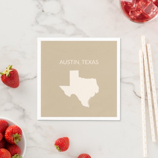 Texas Staat Map Wohngestaltung Serviette (Beispiel)
