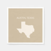 Texas Staat Map Wohngestaltung Serviette (Vorderseite)