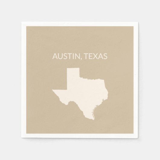 Texas Staat Map Wohngestaltung Serviette (Vorderseite)