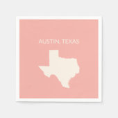 Texas Staat Map Wohngestaltung Serviette (Vorderseite)
