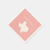 Texas Staat Map Wohngestaltung Serviette (Ecke)