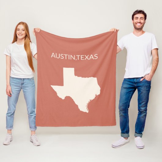 Texas Staat Map Wohngestaltung Sherpa Blanket Fleecedecke (Beispiel)