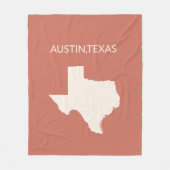 Texas Staat Map Wohngestaltung Sherpa Blanket Fleecedecke (Vorderseite)