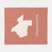 Texas Staat Map Wohngestaltung Sherpa Blanket Fleecedecke (Vorderseite (Horizontal))