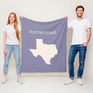 Texas Staat Map Wohngestaltung Sherpa Blanket Fleecedecke