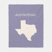 Texas Staat Map Wohngestaltung Sherpa Blanket Fleecedecke (Vorderseite)