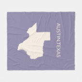 Texas Staat Map Wohngestaltung Sherpa Blanket Fleecedecke (Vorderseite (Horizontal))