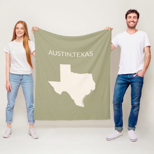 Texas Staat Map Wohngestaltung Sherpa Blanket Fleecedecke (Beispiel)