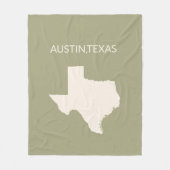 Texas Staat Map Wohngestaltung Sherpa Blanket Fleecedecke (Vorderseite)