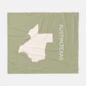 Texas Staat Map Wohngestaltung Sherpa Blanket Fleecedecke (Vorderseite (Horizontal))