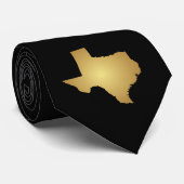 Texas Staat Metallic Gold Krawatte (Gerollt)