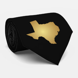 Texas Staat Metallic Gold Krawatte
