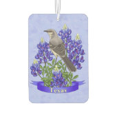 Texas Staat Mockingbird & Bluebonnet Blume Autolufterfrischer (Rückseite)