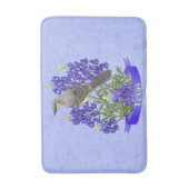 Texas Staat Mockingbird & Bluebonnet Blume Badematte (Vorderseite Vertikal)