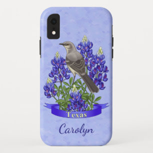Texas Staat Mockingbird & Bluebonnet Blume iPhone XR Hülle