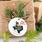 Texas Staat Personalisiert Weihnachtsfeiertag Geschenkanhänger
