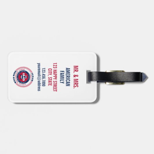 Texas Staat Personalisierte Geschenkpackung Gepäckanhänger (Rückseite horizontal)