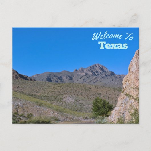 Texas Staat Postkarte (Vorderseite)