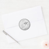Texas Staat Quarter Runder Aufkleber (Umschlag)