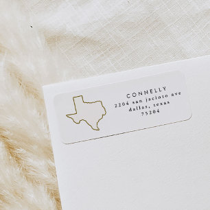 Texas Staat Rücksendeadressen-Aufkleber