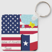 Texas Staat Schlüsselanhänger (Rückseite)