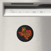 Texas Staat Scribbleprint Magnet (In Situ (Geschirrspüler))