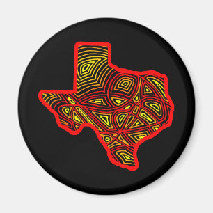 Texas-Staat Scribbleprint Magnet