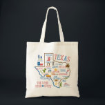 Texas Staat Sehenswürdigkeiten Illustration Tasche<br><div class="desc">Kunstwerk von Spicewood & Rose</div>