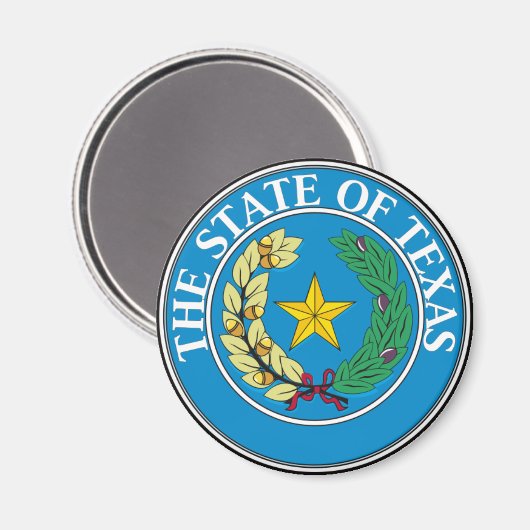 Texas Staat Siegel Magnet (Vorderseite/Rückseite)